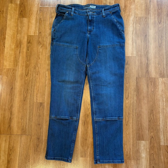 Carhartt Denim - Carhartt Relaxed Fit Double Front Utility Jeans Denim 105110-H97 Womens 8 Short